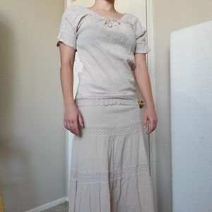 2 Piece Long skirt and top set from Japan NWT!